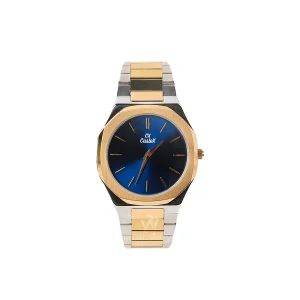 Cx-Caslex Men’s Two-Tone Stainless Steel Quartz Watch Blue Dial Edition