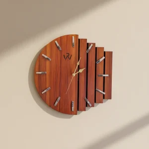 Wooden Wall Clock – Split Panel Design