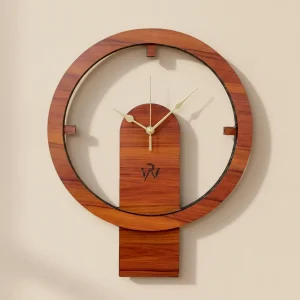 Wooden Wall Clock – Open Ring Design